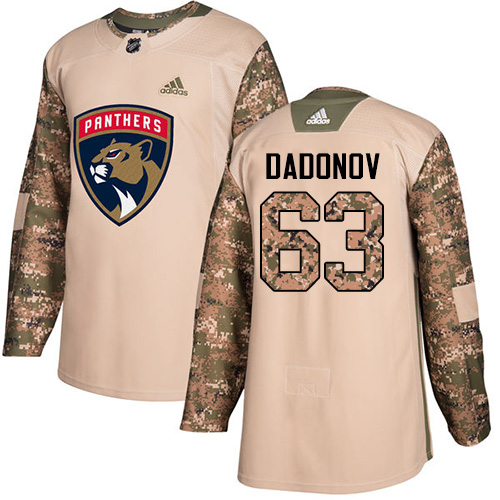 Adidas Panthers #63 Evgenii Dadonov Camo Authentic Veterans Day Stitched Youth NHL Jersey